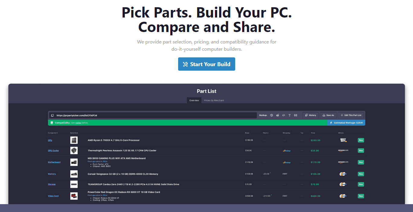 PCPartPicker: The Go-to Resource for PC Builders