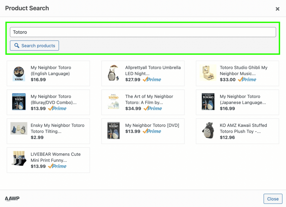 Gutenberg Block – AAWP – Amazon WordPress Plugin