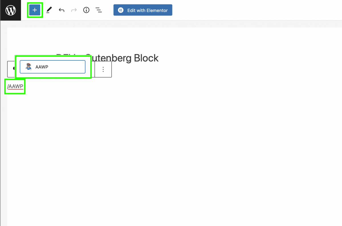 Gutenberg Block – AAWP – Amazon WordPress Plugin
